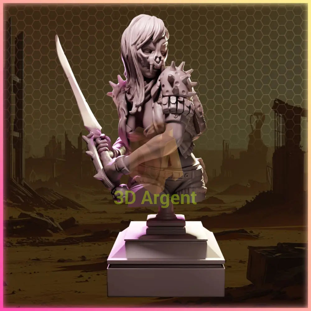 Rhayne Drakar – Ladies of Nuke City – Gilmorestudio 3D Printed Resin Miniature Bust SFW