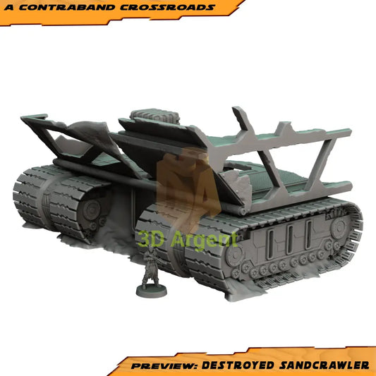 SandCrawler Destroyed Scenery Terrain compatible Star Wars Legion 3D Printed Toys & Games:Wargames &