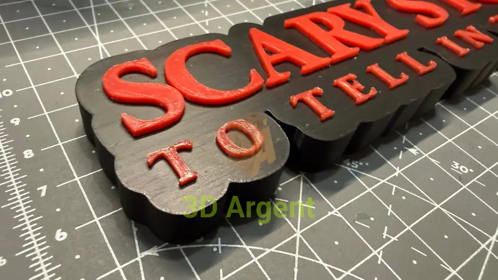 Scary Stories to Tell in the Dark Logo Sign 3D Printed Multi Colour Horror Display Decor Video Games & Consoles:Video