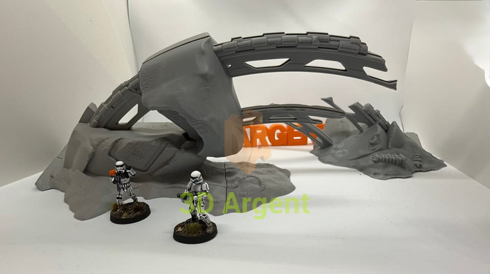 Scattered Wreckage Terrain Set – 2 sets | 28mm–32mm Sci-Fi Legion Miniature Scenery Set B Medium Toys & Games:Wargames