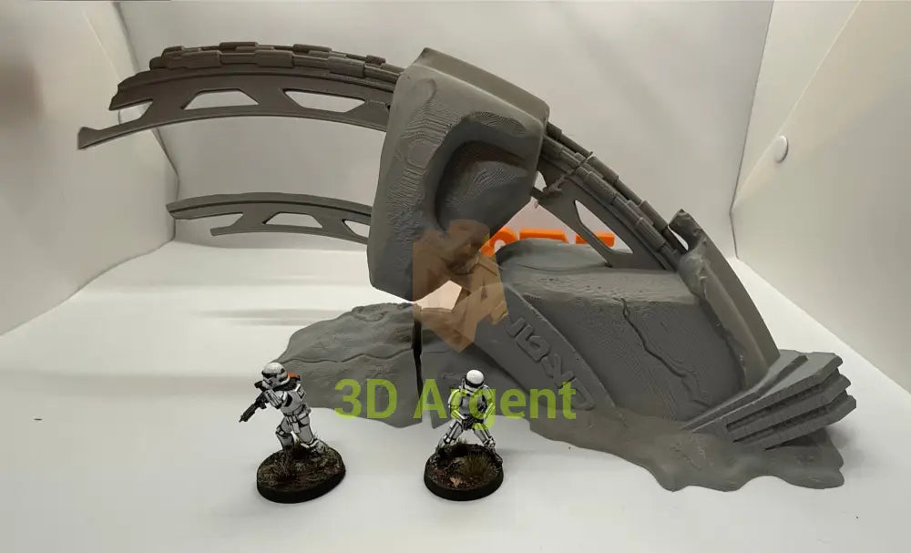 Scattered Wreckage Terrain Set – 2 sets | 28mm–32mm Sci-Fi Legion Miniature Scenery Toys & Games:Wargames &