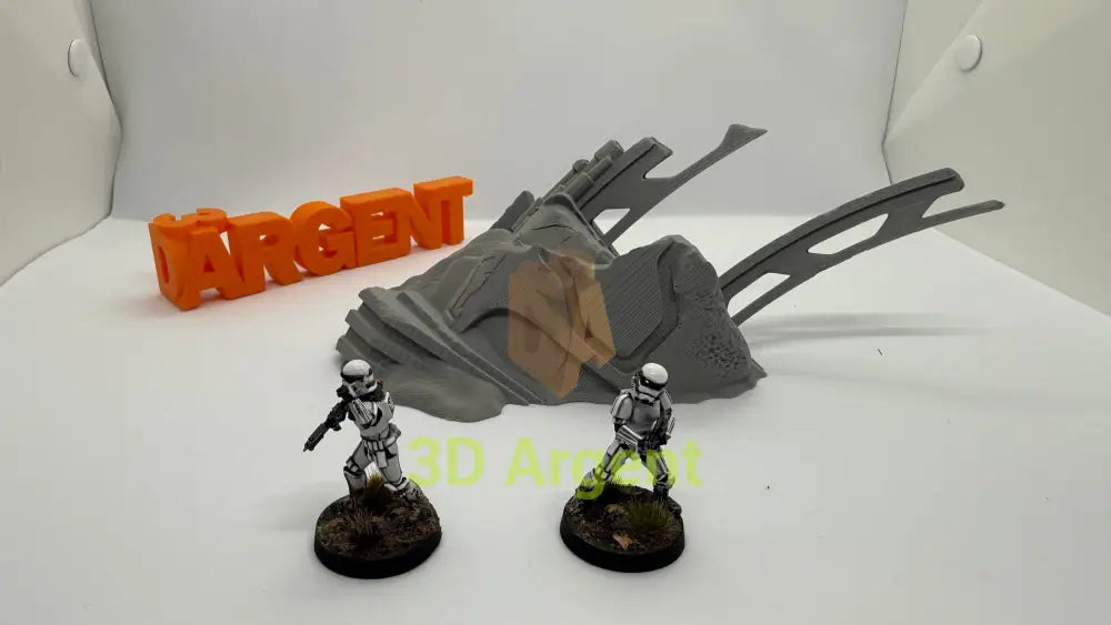Scattered Wreckage Terrain Set – 2 sets | 28mm–32mm Sci-Fi Legion Miniature Scenery Toys & Games:Wargames &