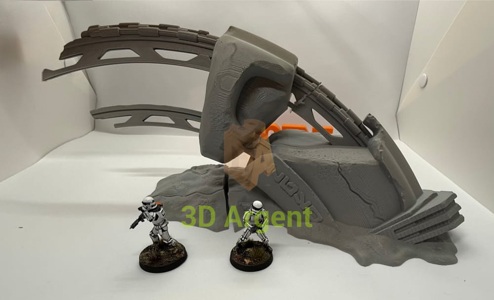 Scattered Wreckage Terrain Set – 2 sets | 28mm–32mm Sci-Fi Legion Miniature Scenery Toys & Games:Wargames &