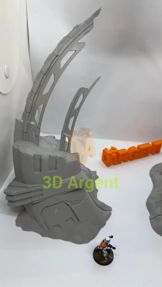 Scattered Wreckage Terrain Set – 2 sets | 28mm–32mm Sci-Fi Legion Miniature Scenery Toys & Games:Wargames &