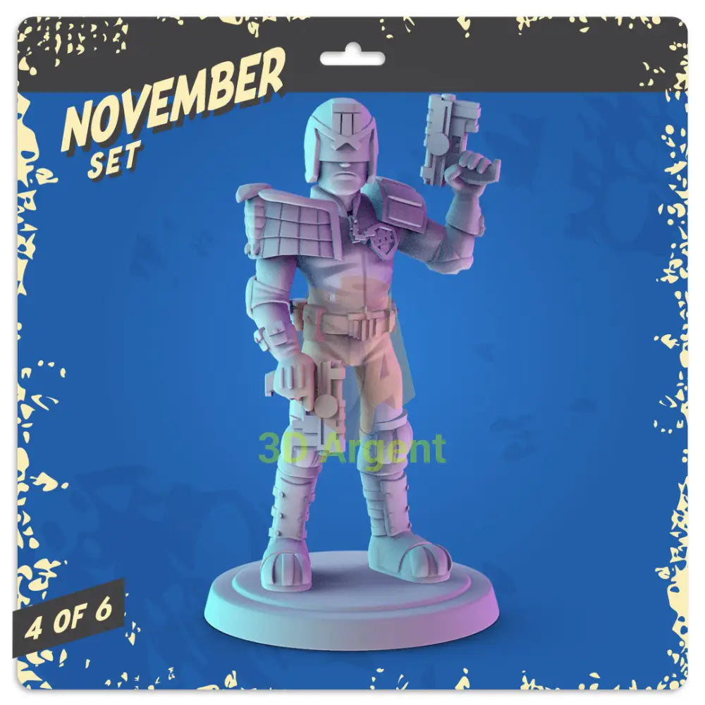 Sci-Fi Action Heroes Figures compatible D&D DragonLance Miniatures Pop Minis - 3 Judge Dredd - Toys & Games:Wargames &