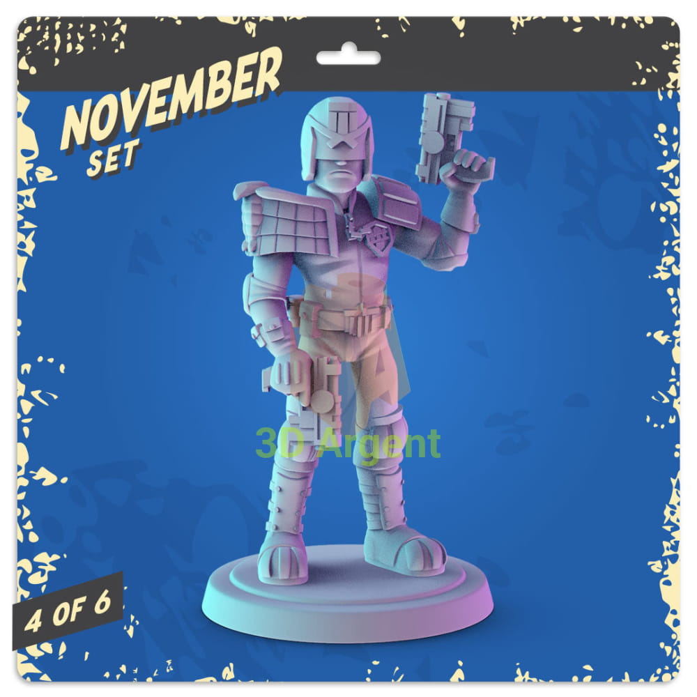 Sci-Fi Action Heroes Figures compatible D&D DragonLance Miniatures Pop Minis - 3 Judge Dredd - Toys & Games:Wargames &