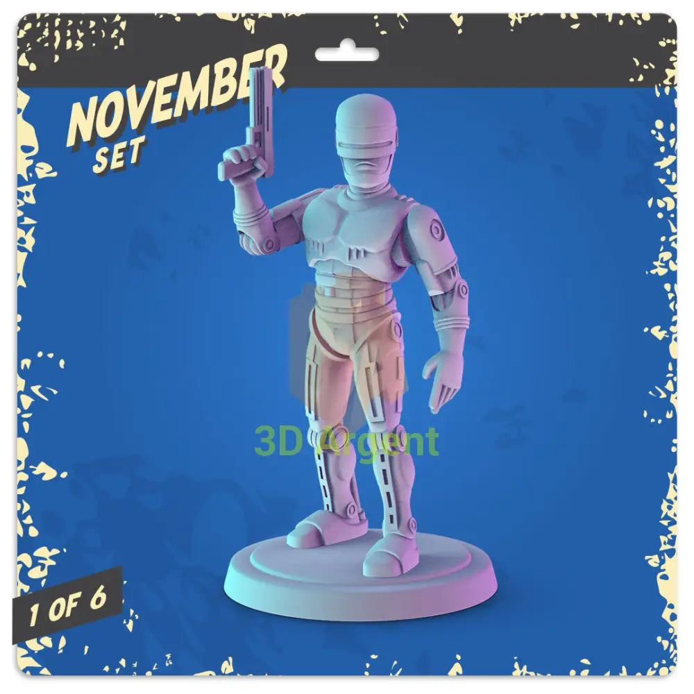 Sci-Fi Action Heroes Figures compatible D&D DragonLance Miniatures Pop Minis - 5 RoboCop - Toys & Games:Wargames &