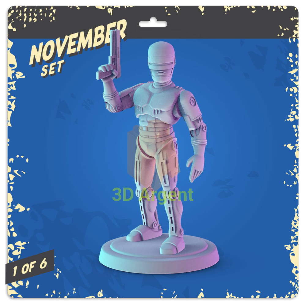 Sci-Fi Action Heroes Figures compatible D&D DragonLance Miniatures Pop Minis - 5 RoboCop - Toys & Games:Wargames &