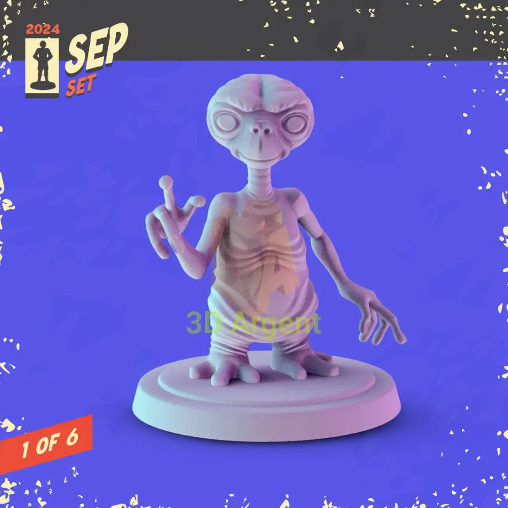 Sci-Fi Alien Icons Figures compatible D&D DragonLance Miniatures Pop Minis - 2 E.T. - Toys & Games:Wargames &