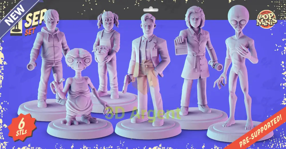 Sci-Fi Alien Icons Figures compatible D&D DragonLance Miniatures Pop Minis - All Figures - Toys & Games:Wargames &