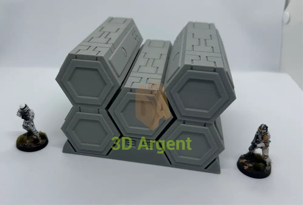 SciFi Tau Container and Stand Grimdark Tabletop Scifi Scatter Terrain 28mm Stargrave Toys & Games:Wargames &