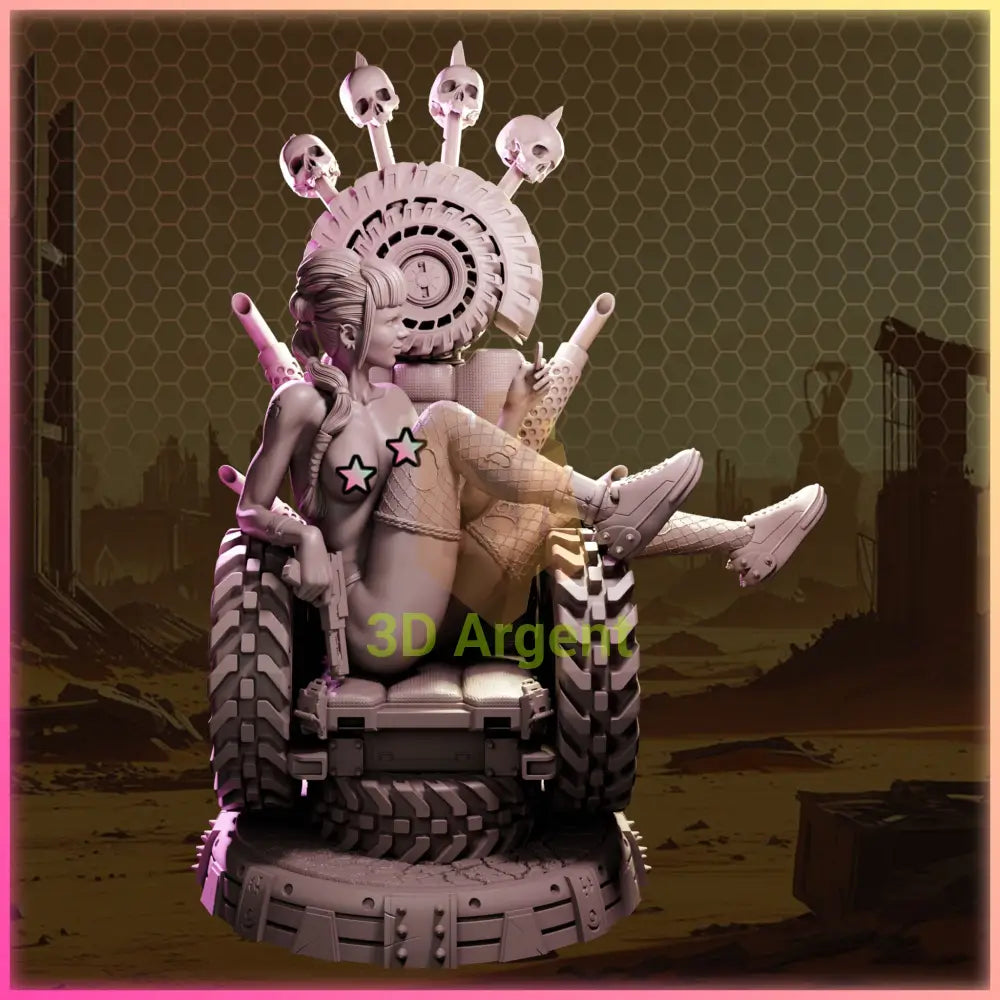 Selene Riffwalker – Ladies of Nuke City – Gilmorestudio 3D Printed Resin Miniature 32mm NSFW