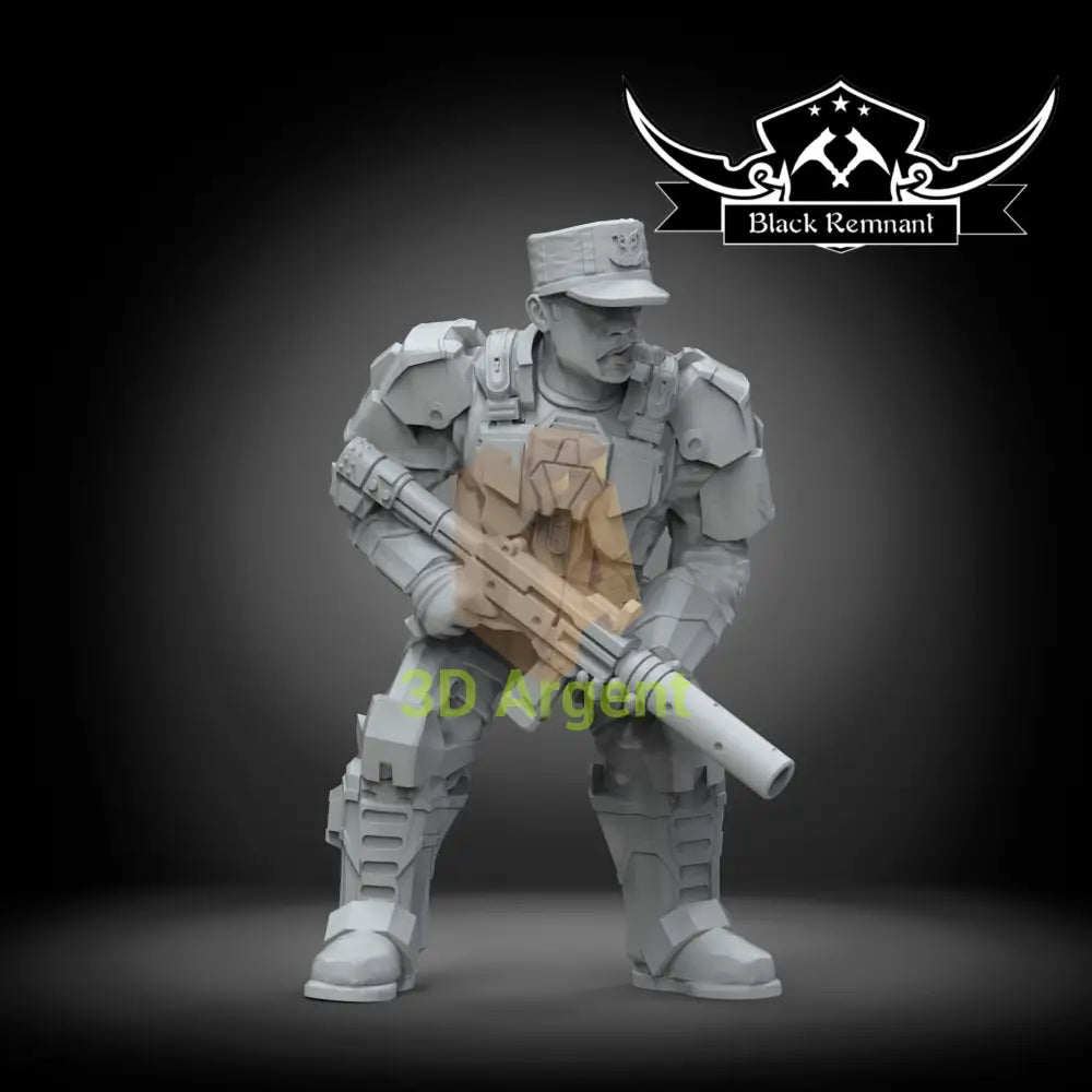 Sergeant A. Johnson | HALO Miniature | 3D Printed 12K Resin | Black Remnant | 28mm Legion Scale Toys & Games:Wargames &
