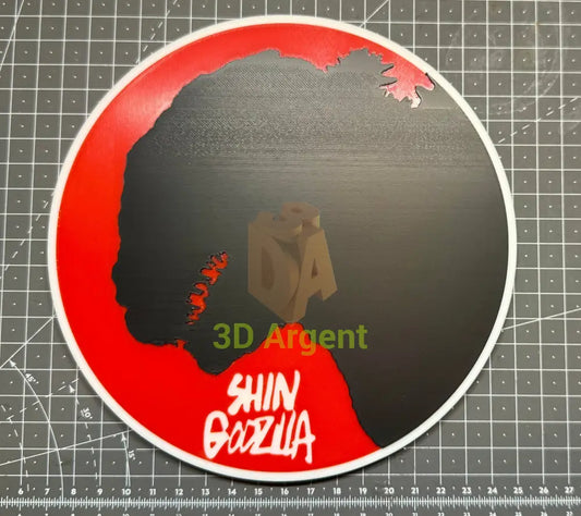 Shin Godzilla Logo Sign | 3D Printed Multi Colour Kaiju Display Sign Films & TV:Film Memorabilia: