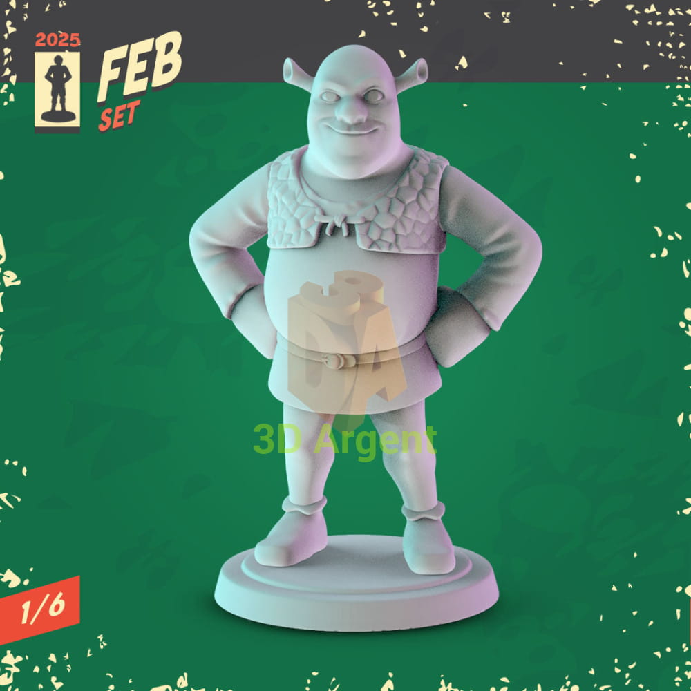 Shrek Miniatures – Shrek Donkey Fiona Puss in Boots Gingy Pinocchio 32 mm Resin Figures 1 Shrek Toys & Games:Wargames &