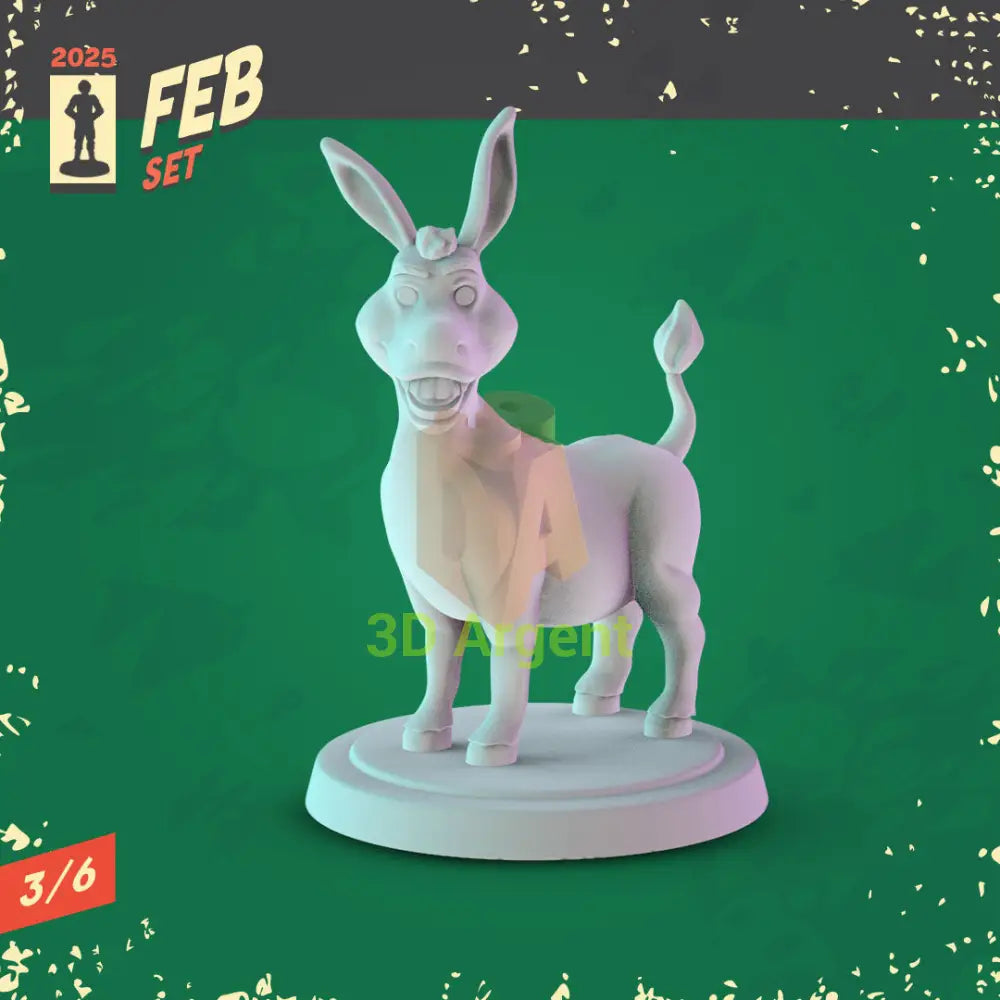 Shrek Miniatures – Shrek Donkey Fiona Puss in Boots Gingy Pinocchio 32 mm Resin Figures 2 Donkey Toys & Games:Wargames