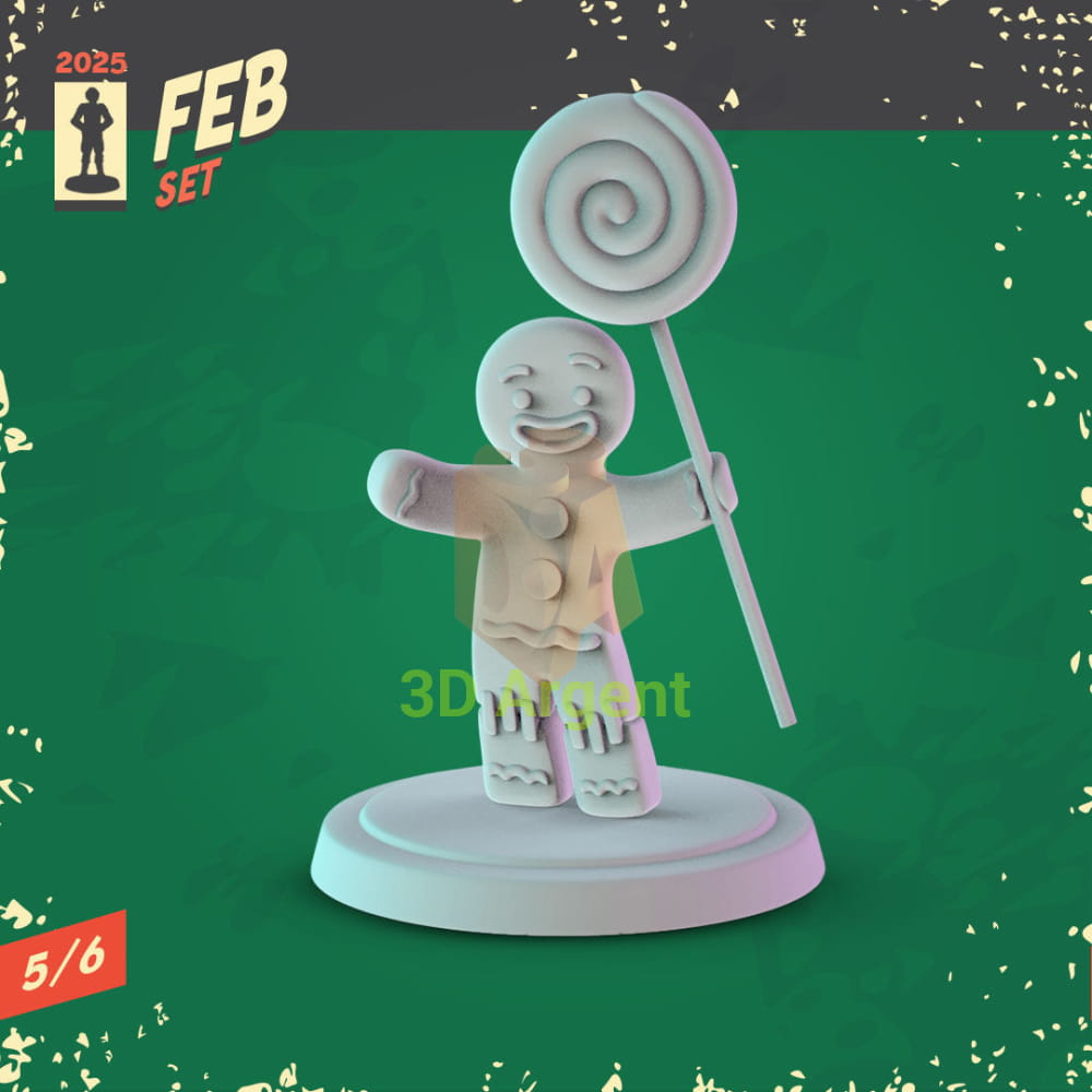 Shrek Miniatures – Shrek Donkey Fiona Puss in Boots Gingy Pinocchio 32 mm Resin Figures 5 Gingy Toys & Games:Wargames &