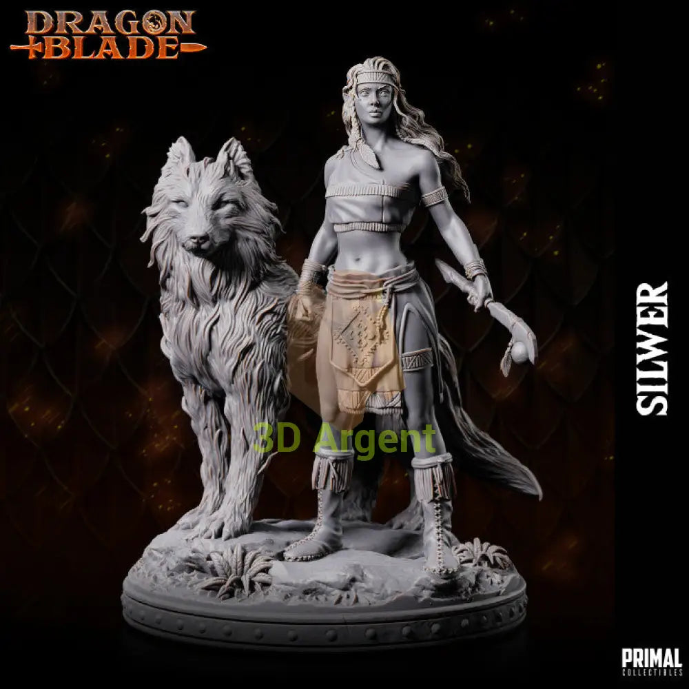 Silwer Dragon Elf – Dragonblade – Primal Collectibles Resin Miniature - Toys & Games:Wargames &
