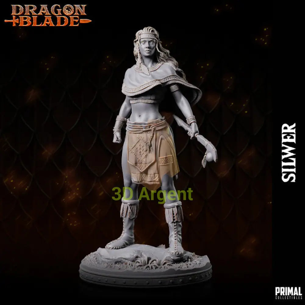 Silwer Dragon Elf – Dragonblade – Primal Collectibles Resin Miniature - Toys & Games:Wargames &