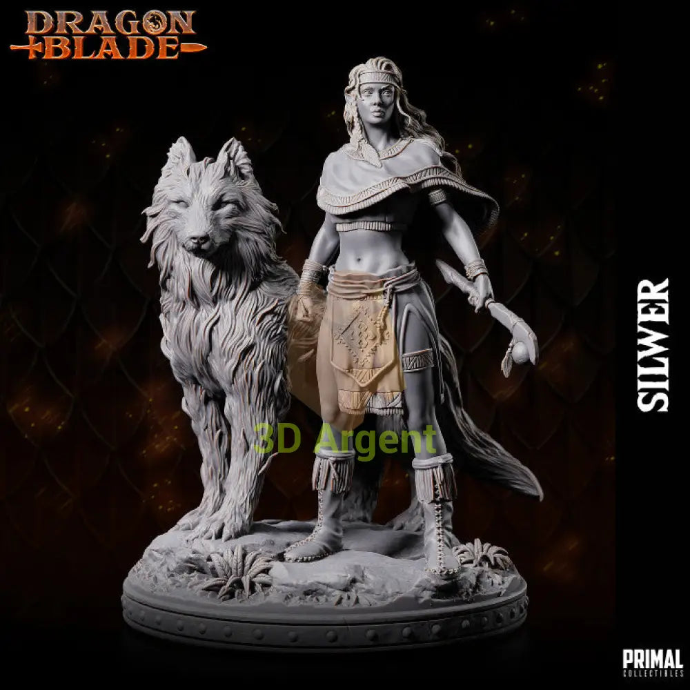 Silwer Dragon Elf – Dragonblade – Primal Collectibles Resin Miniature - Toys & Games:Wargames &
