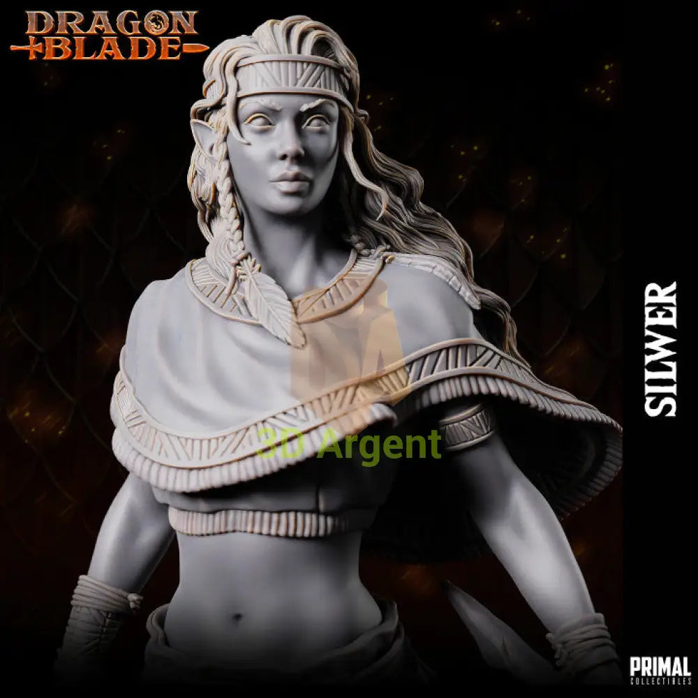 Silwer Dragon Elf – Dragonblade – Primal Collectibles Resin Miniature - Toys & Games:Wargames &