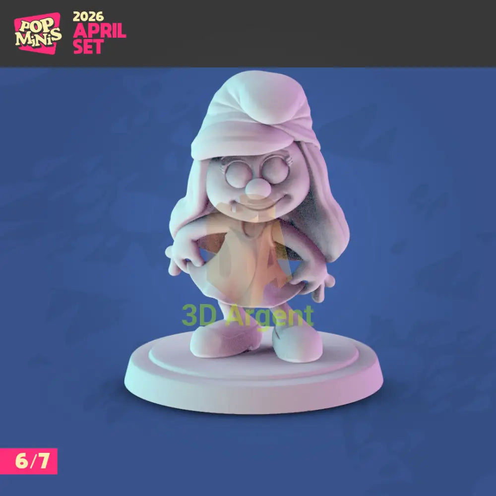 Smurfs Figures compatible D&D DragonLance Miniatures Pop Minis - 4 Smurfette - Toys & Games:Wargames &