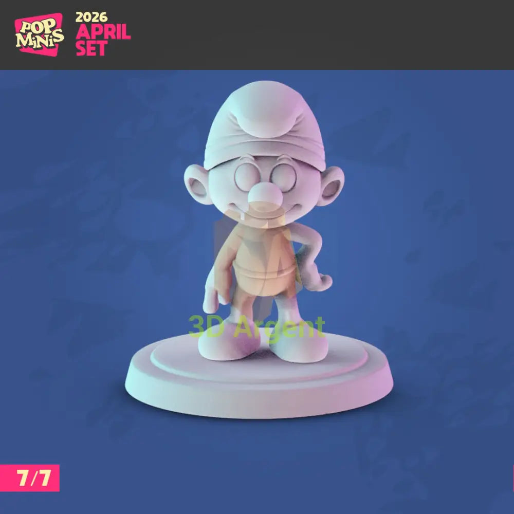 Smurfs Figures compatible D&D DragonLance Miniatures Pop Minis - 7 Smurf - Toys & Games:Wargames &