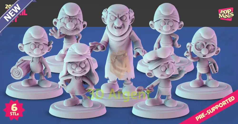 Smurfs Figures compatible D&D DragonLance Miniatures Pop Minis - All Figures - Toys & Games:Wargames &
