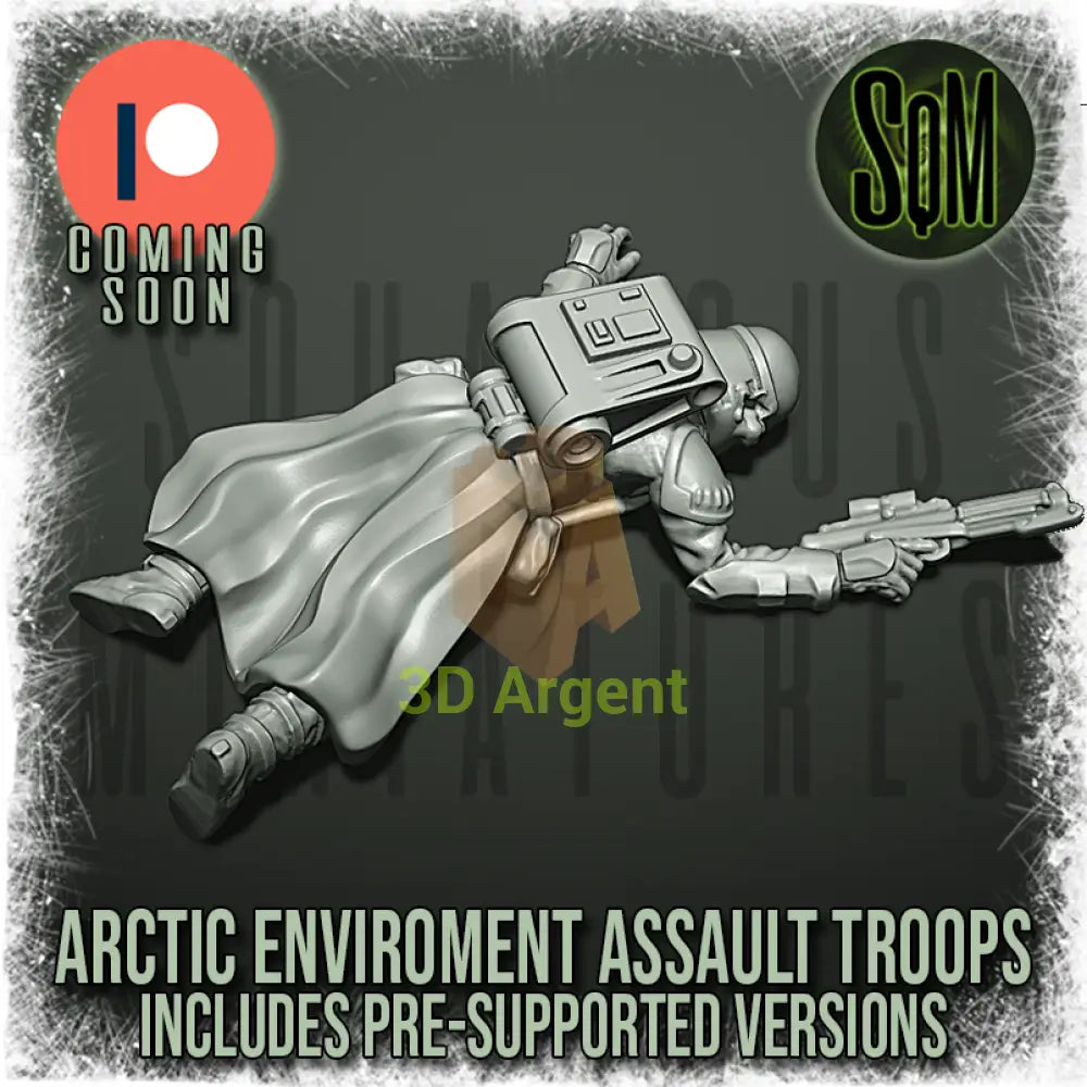 Snow Trooper Dead 2x poses Star Wars Legion compatible 3D Resin Miniatures Squamous Toys & Games:Wargames &