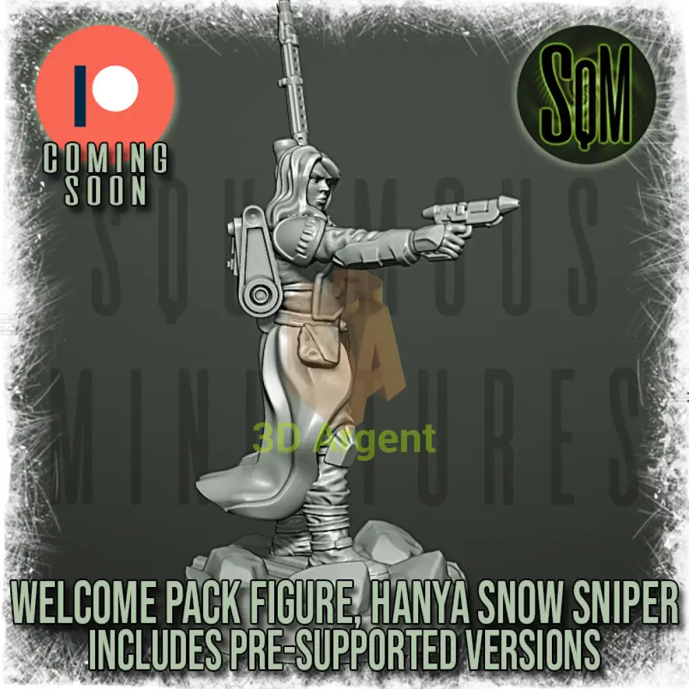 Snow Trooper Hanya Sniper Star Wars Legion compatible 3D Resin Miniatures Squamous Toys & Games:Wargames &