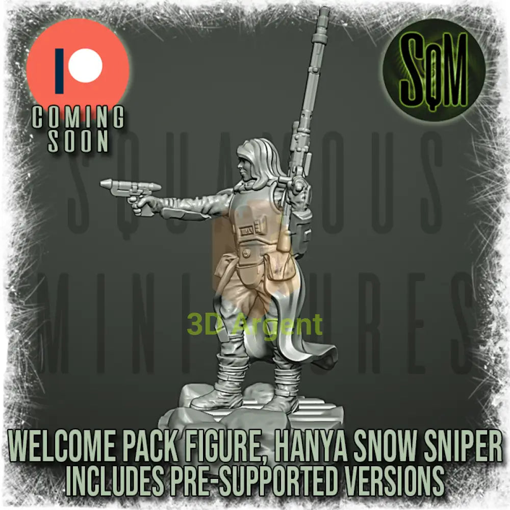 Snow Trooper Hanya Sniper Star Wars Legion compatible 3D Resin Miniatures Squamous Toys & Games:Wargames &