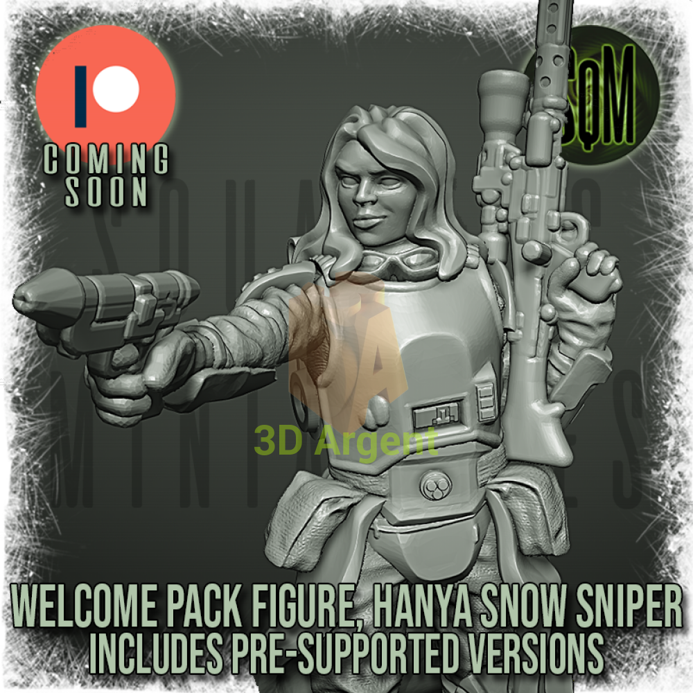 Snow Trooper Hanya Sniper Star Wars Legion compatible 3D Resin Miniatures Squamous Toys & Games:Wargames &
