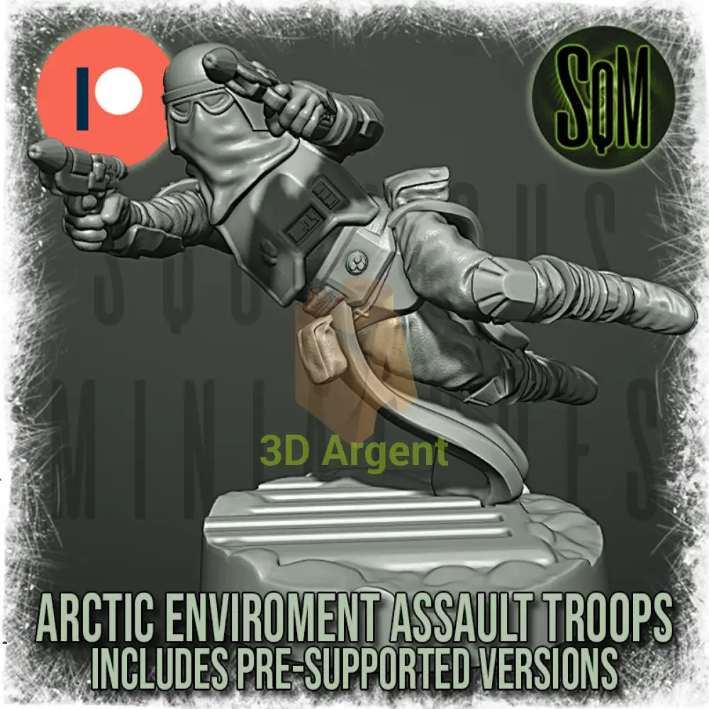 Snow Trooper Squad 12x Star Wars Legion compatible 3D Resin Miniatures Squamous Toys & Games:Wargames &