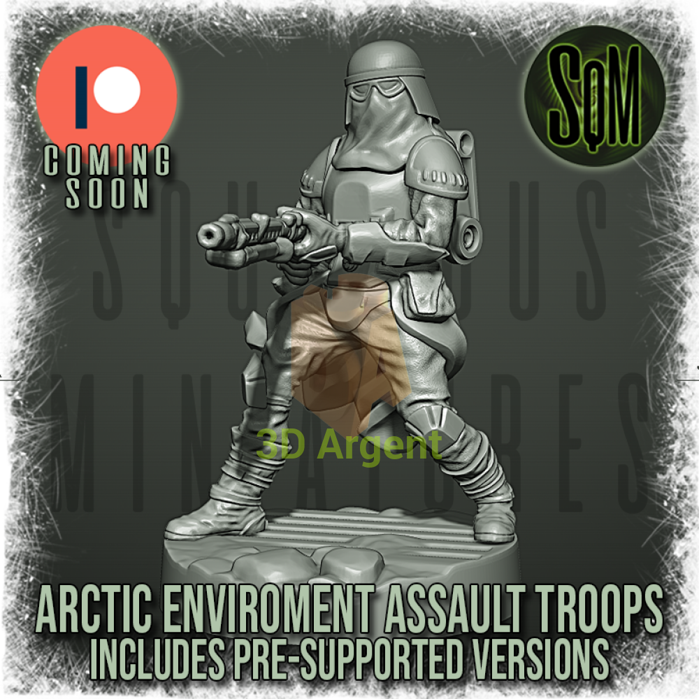 Snow Trooper Squad 12x Star Wars Legion compatible 3D Resin Miniatures Squamous Toys & Games:Wargames &