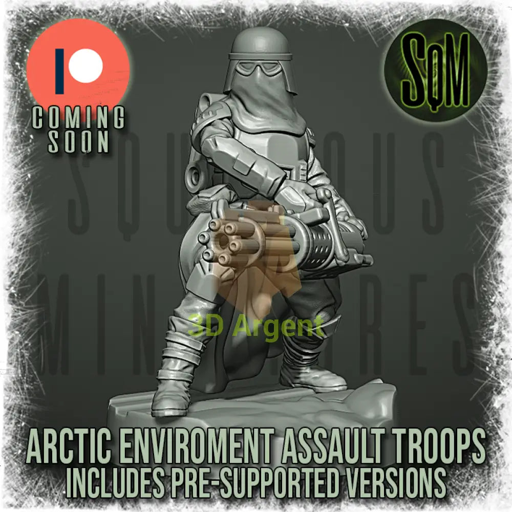 Snow Trooper Squad 12x Star Wars Legion compatible 3D Resin Miniatures Squamous Toys & Games:Wargames &