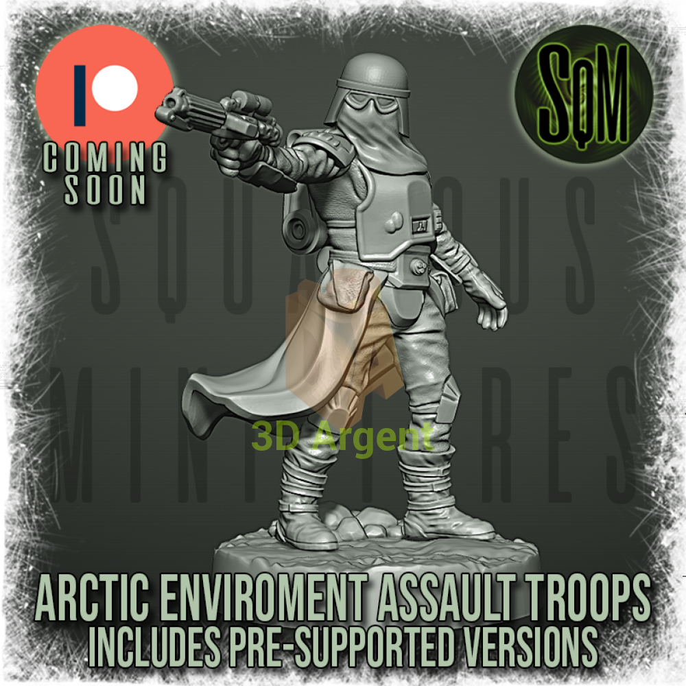 Snow Trooper Squad 12x Star Wars Legion compatible 3D Resin Miniatures Squamous Toys & Games:Wargames &