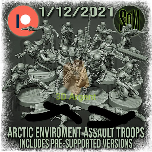 Snow Trooper Squad 12x Star Wars Legion compatible 3D Resin Miniatures Squamous Toys & Games:Wargames &