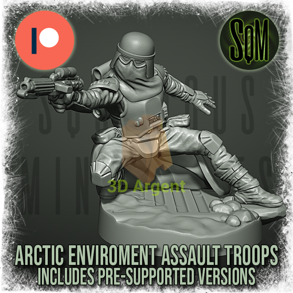 Snow Trooper Squad 12x Star Wars Legion compatible 3D Resin Miniatures Squamous Toys & Games:Wargames &