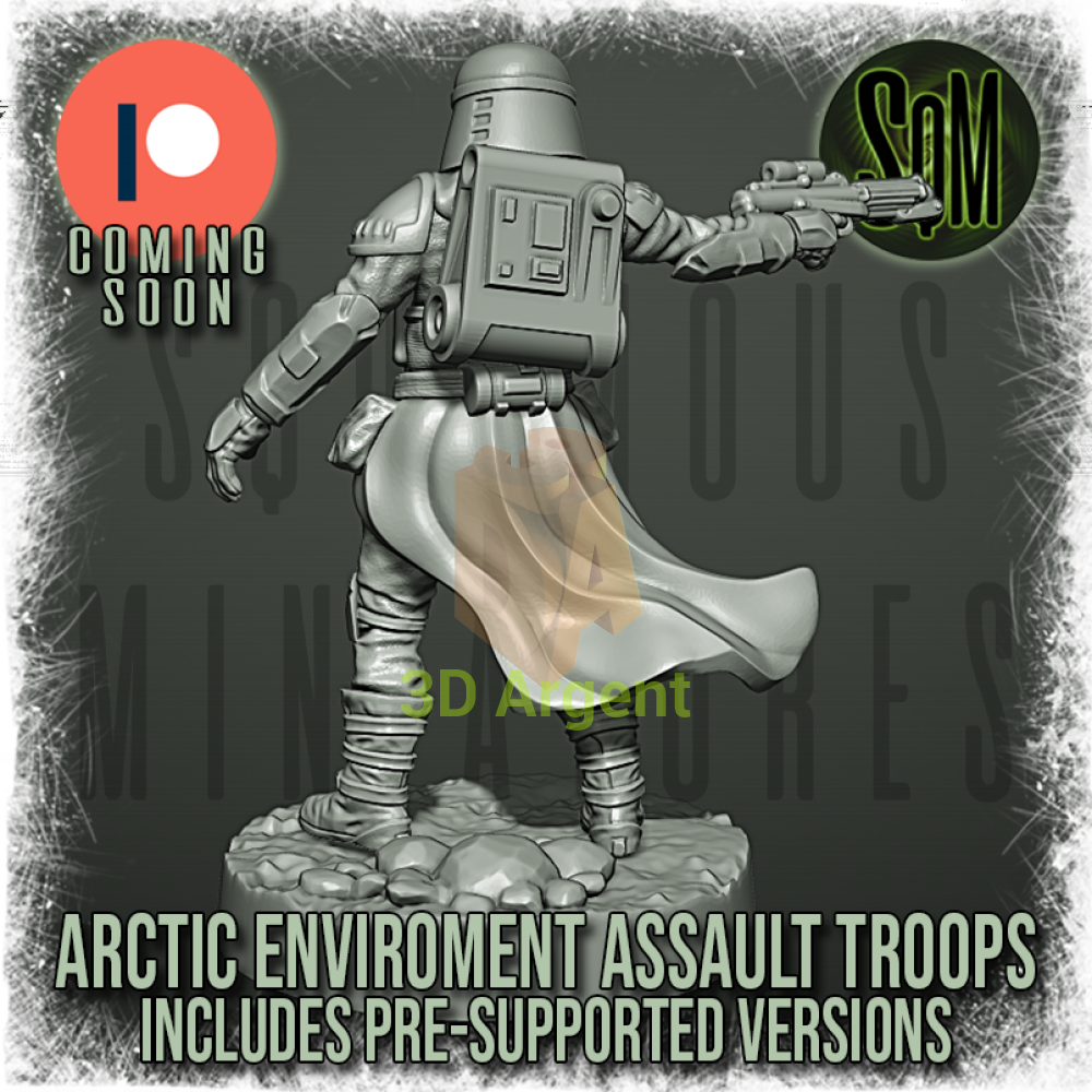 Snow Trooper Squad 12x Star Wars Legion compatible 3D Resin Miniatures Squamous Toys & Games:Wargames &
