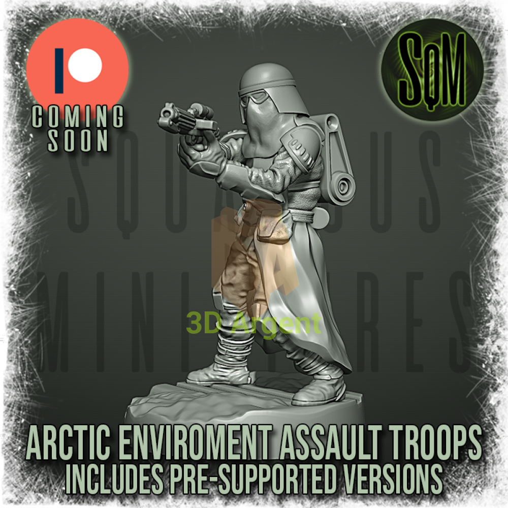 Snow Trooper Squad 12x Star Wars Legion compatible 3D Resin Miniatures Squamous Toys & Games:Wargames &