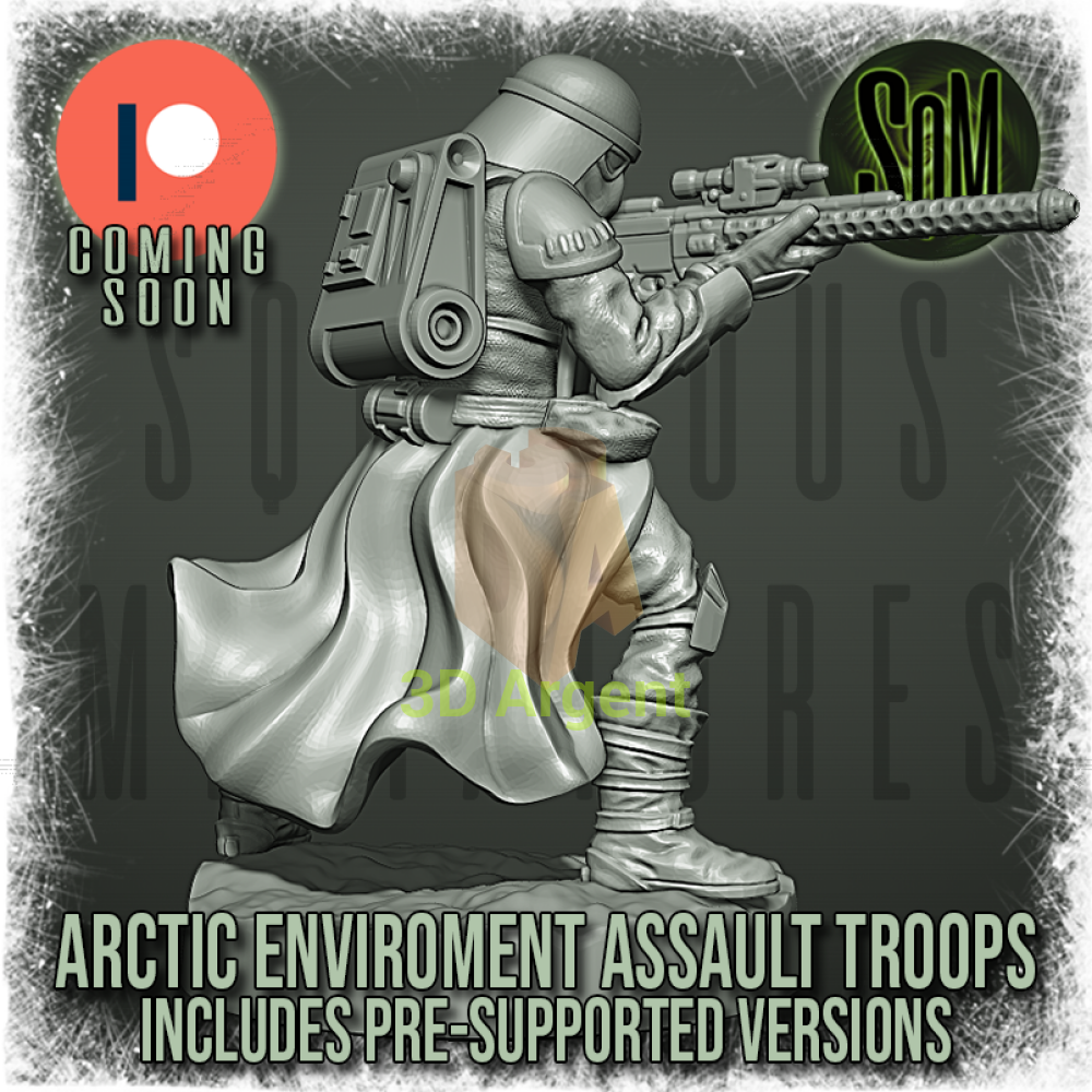 Snow Trooper Squad 12x Star Wars Legion compatible 3D Resin Miniatures Squamous Toys & Games:Wargames &