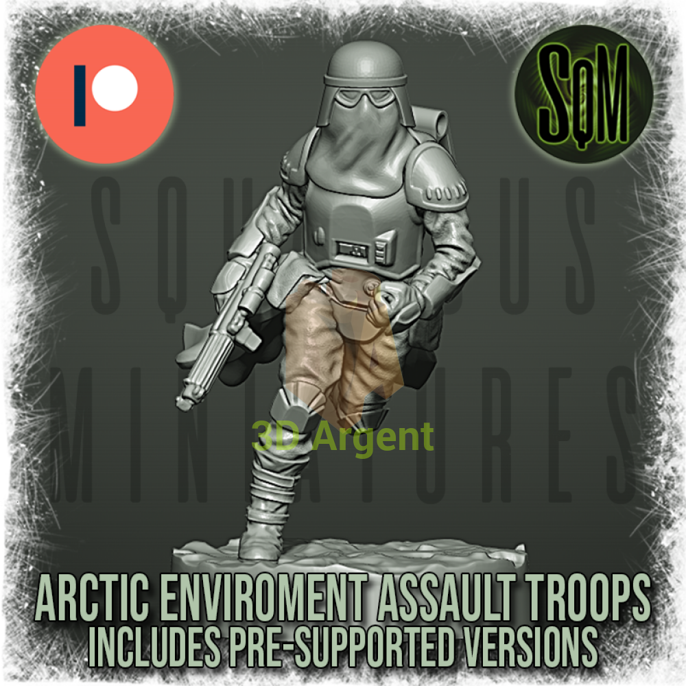 Snow Trooper Squad 12x Star Wars Legion compatible 3D Resin Miniatures Squamous Toys & Games:Wargames &