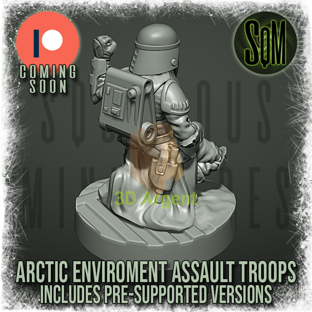 Snow Trooper Squad 12x Star Wars Legion compatible 3D Resin Miniatures Squamous Toys & Games:Wargames &