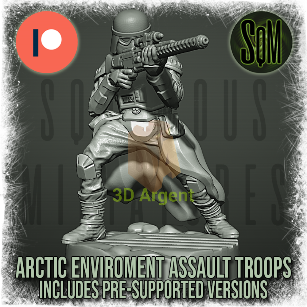 Snow Trooper Squad 12x Star Wars Legion compatible 3D Resin Miniatures Squamous Toys & Games:Wargames &