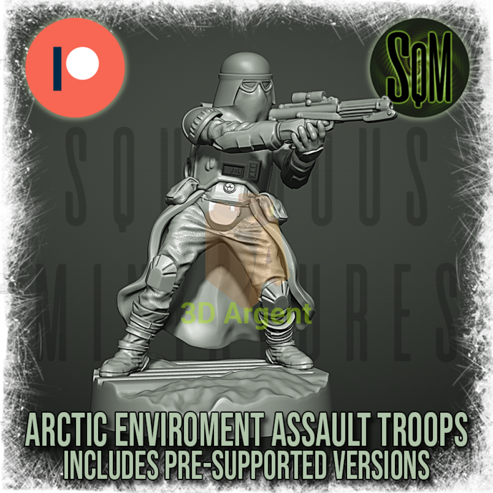 Snow Trooper Squad 12x Star Wars Legion compatible 3D Resin Miniatures Squamous Toys & Games:Wargames &