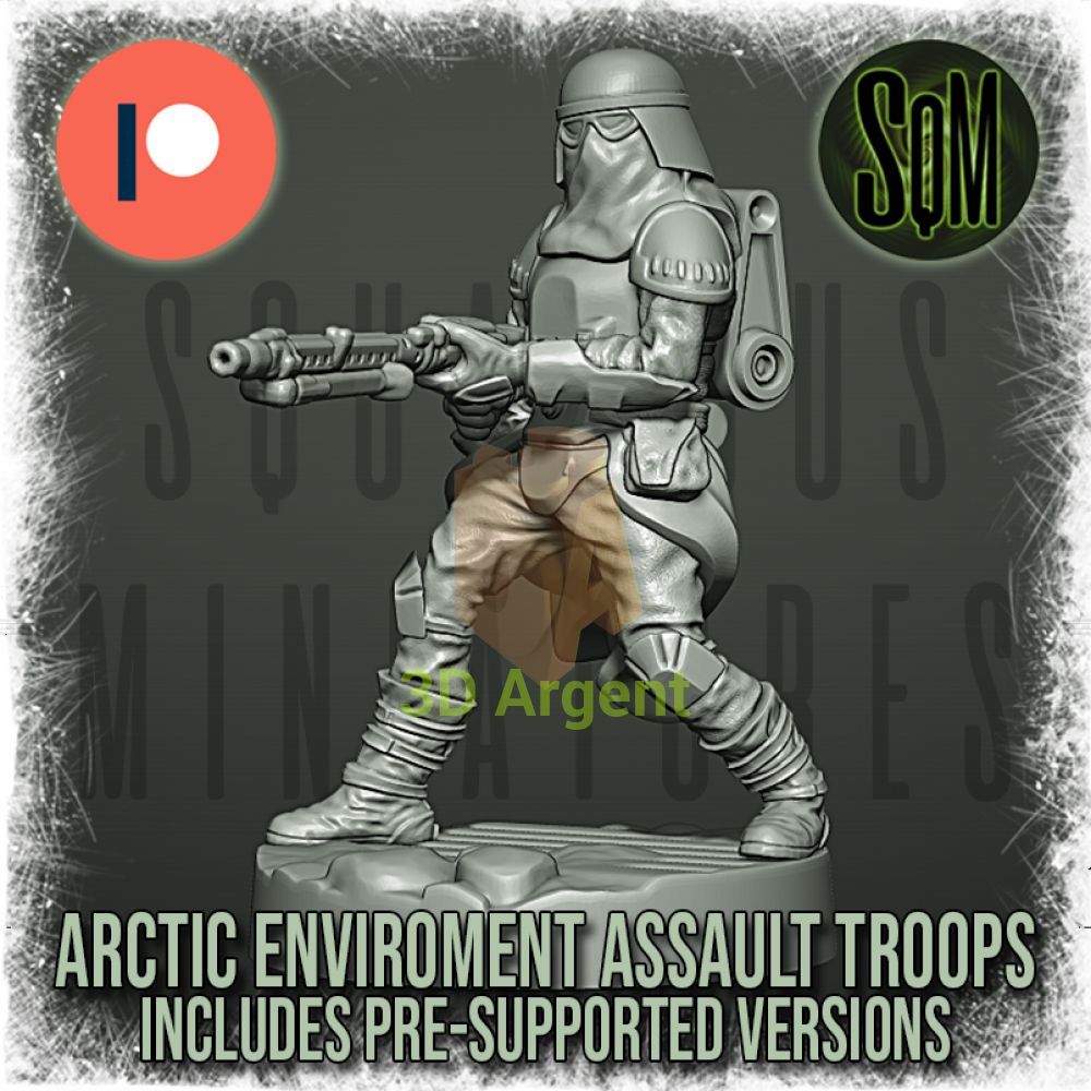 Snow Trooper Squad 12x Star Wars Legion compatible 3D Resin Miniatures Squamous Toys & Games:Wargames &