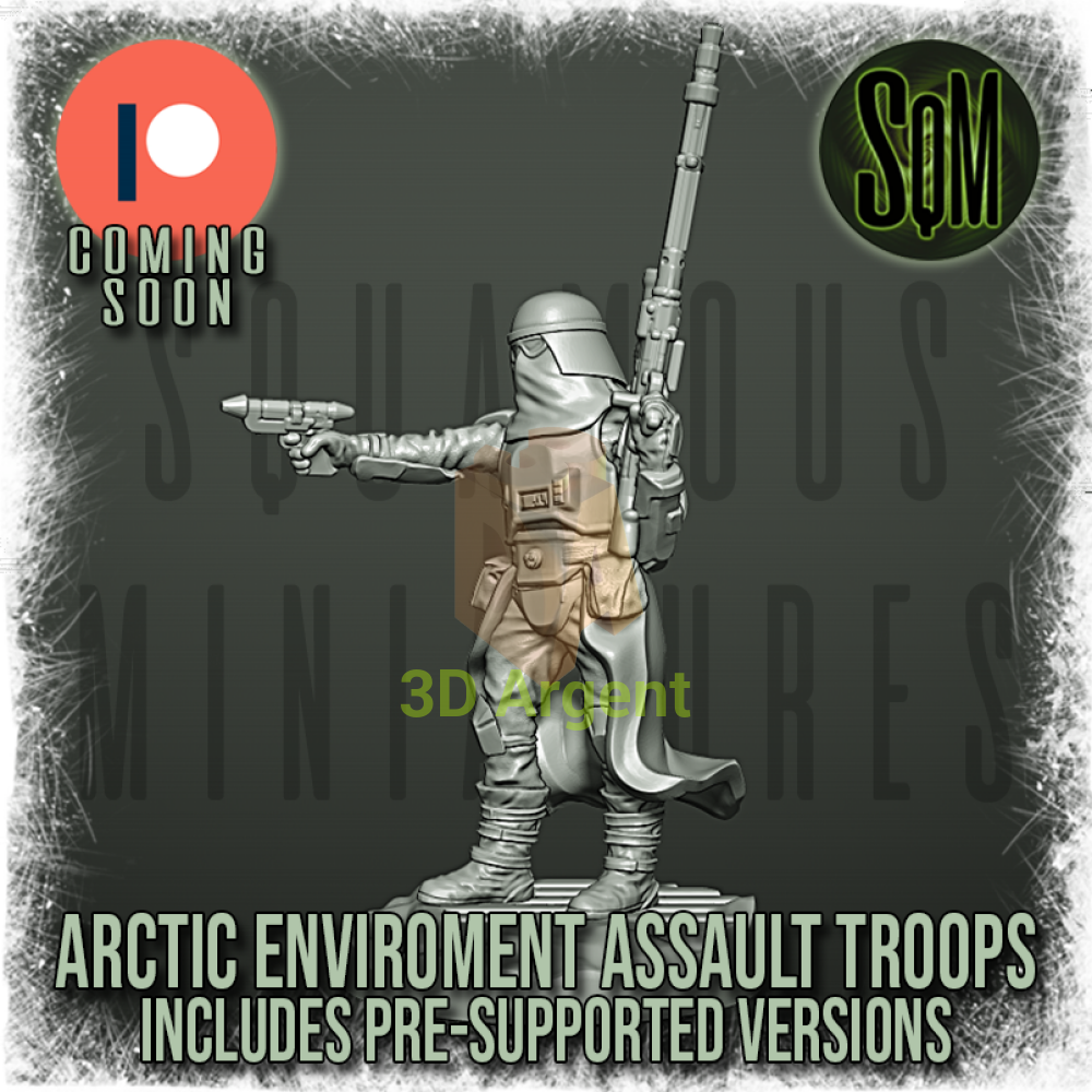 Snow Trooper Squad 12x Star Wars Legion compatible 3D Resin Miniatures Squamous Toys & Games:Wargames &
