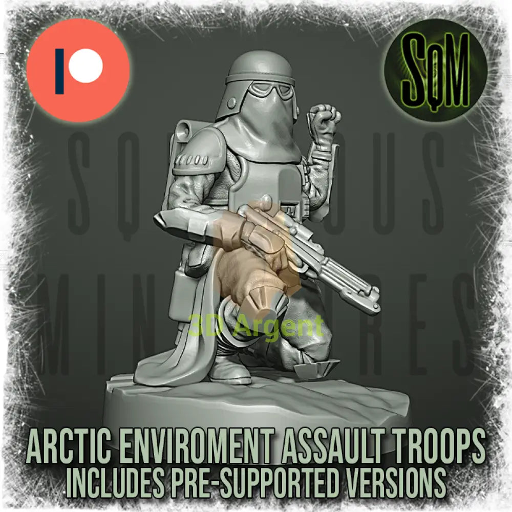 Snow Trooper Squad 12x Star Wars Legion compatible 3D Resin Miniatures Squamous Toys & Games:Wargames &