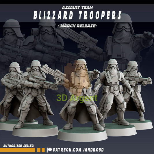 SnowTroopers Blizzard Squad 6x minis Star Wars Legion compatible 3D Printed Resin Miniatures Set 1 Toys &