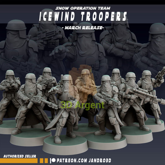SnowTroopers Squad & Support Star Wars Legion compatible 3D Printed Resin Miniatures Toys & Games:Wargames &